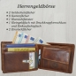 Preview: flevado Predartor Herren Portmonee Vintage Hand Made Design von Pedro Querformat